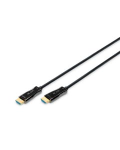 Digitus Připojovací kabel HDMI AOC s hybridním vláknem, typ A M/M, 20 m, UHD 4K@60 Hz, CE, zlatá, bl
