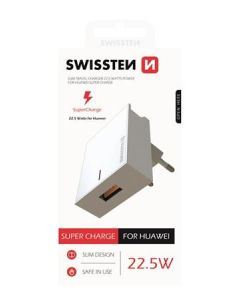 SWISSTEN SÍŤOVÝ ADAPTÉR PRO HUAWEI SUPER FAST CHARGE 22,5W BÍLÝ