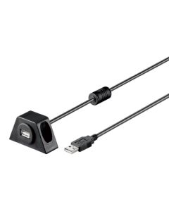 PremiumCord USB 2.0 prodlužovací kabel 1,2m MF s konektorem na přišroubování
