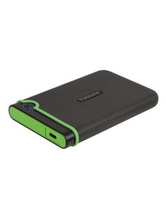 TRANSCEND 4TB StoreJet 25M3C SLIM, 2.5”, USB-C (3.1 Gen 1) Externí Anti-Shock disk, tenký profil, šedo/zelený