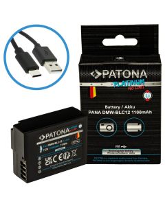 PATONA baterie pro foto Panasonic DMW-BLC12 1100mAh Li-Ion Platinum USB-C nabíjení