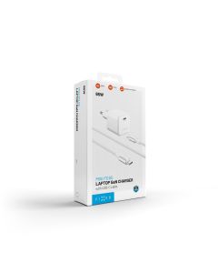 Set síťové GaN nabíječky FIXED Mini s USB-C výstupem a USB-C/USB-C kabelu, podpora PD, 2 metry, 65W, bílý