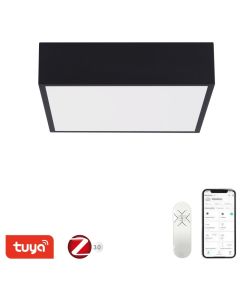 IMMAX NEO CANTO SLIM Smart stropní svítidlo 28x28cm 22W 1610lm, černé, Zigbee 3.0, TUYA