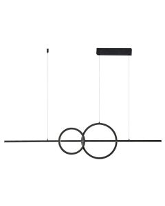 IMMAX NEO LITE RONDAS SMART závěsné svítidlo černé 131cm 56W s podporou BEACON, Wi-Fi, TUYA