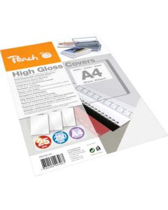 PEACH vazací zadní obaly, A4 250gsm, bílé, 25 ks