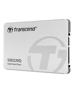 TRANSCEND SSD220Q 1TB SSD disk 2.5'' SATA III 6Gb/s, QLC, Aluminium casing, 550MB/s R, 500MB/s W, stříbrný