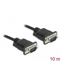 Delock Sériový kabel rozhraní RS-232 Sub-D9, ze zástrčkového na zástrčkový, délky 10 m