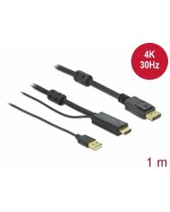 Delock Kabel HDMI na DisplayPort 4K 30 Hz 1 m