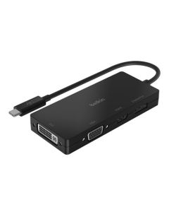 Belkin USB-C video adaptér na HDMI, VGA, DVI, DisplayPort, černá