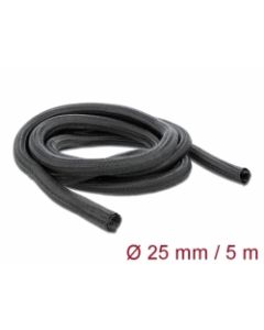 Delock Samouzavírací pletené opláštění 5 m x 25 mm, černé