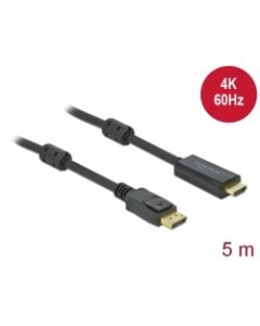 Delock Kabel z Active DisplayPort 1.2 na HDMI, 4K, 60 Hz 5 m
