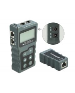 Delock LCD kabelový testr RJ45 / PoE / DC
