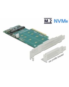 Delock Karta PCI Express x8 na 2 x interní M.2 Key M NVMe - rozvětvení - Low Profile