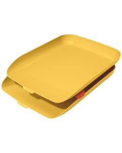 LEITZ Odkladač na dokumenty s organizérem  Cosy set 2 ks teplá žlutá