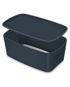 LEITZ Úložný box s víkem  MyBox Cosy, velikost S, sametová šedá 