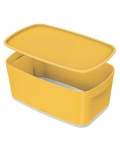 LEITZ Úložný box s víkem  MyBox Cosy, velikost S, teplá žlutá