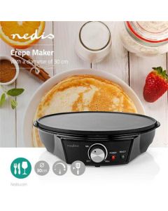 Nedis FCCM120FBK30 - Plotna na Palačinky Crepe | 30 cm | Černá