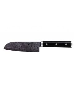 KYOCERA keramický nůž Santoku, černá dřevěná rukojeť, 14 cm dlouhá černá čepel