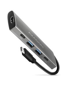 AXAGON HMC-5G2, USB-C 3.2 Gen 2 10 Gb/s hub, porty HDMI 4K/30Hz + 2x USB-A + 2x USB-C, PD 60W, kabel USB-C 13cm