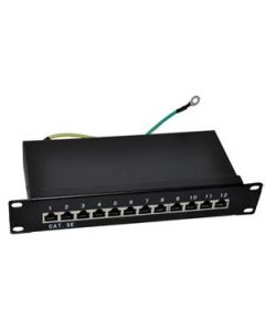 Patch panel 10“ STP Cat5e 12 portů