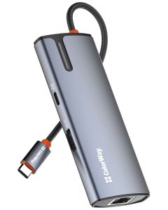 COLORWAY 6v1 USB hub/ 1x USB-C/ 1x HDMI/ 3x USB-A/ 1x RJ45