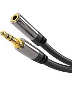 PremiumCord HQ stíněný prodlužovací kabel Jack 3.5mm - Jack 3.5mm M/F 5m