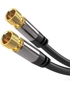 PremiumCord Satelitní antenní HQ kabel F male - F male (135 dB) 4x stíněný 3m