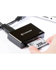 Transcend USB 3.1 (Gen 1) čtečka paměťových karet, černá  CFast 2.0/CFast 1.1/CFast 1.0