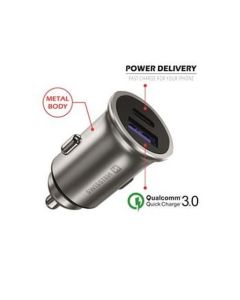 SWISSTEN CL ADAPTÉR POWER DELIVERY USB-C + QUICK CHARGE 3.0 36W METAL STŘÍBRNÝ