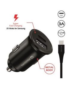 SWISSTEN CL PRO SAMSUNG SUPER FAST CHARGING 25W + KABEL USB-C/USB-C 1,2 M BLACK