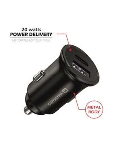 SWISSTEN CL ADAPTÉR POWER DELIVERY 20W IPHONE 12 ČERNÝ