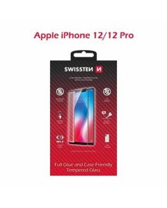 SWISSTEN OCHRANNÉ SKLO CASE FRIENDLY APPLE IPHONE 12/12 Pro ČERNÉ