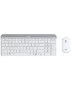 Logitech klávesnice s myší Wireless Combo Slim MK470 US - bílá