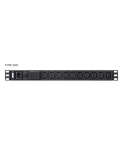 Aten PE0118S 1U Basic PDU s přepěťovou ochranou 10A Vstup C14 Výstup 18X C13