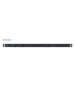 Aten PE0316S 0U Basic PDU s přepěťovou ochranou 32A přívodní kabel 1,6m IEC60309 Výstup 16x C13
