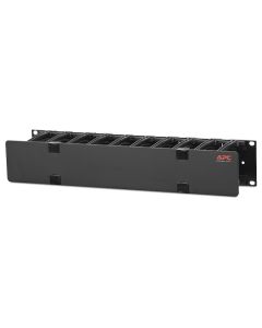 APC Horizontal Cable Manager, 2U x 4" Deep, Single-Sided with Cover
