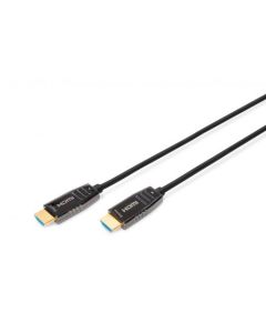 Digitus HDMI 2.1 AOC hybridní optický kabel, Type A M/M, 15m, UHD 8K@60Hz, CE, gold, bl