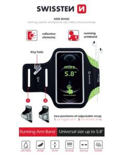 SWISSTEN POUZDRO ARMBAND CASE vel. 5,8" ČERNÉ