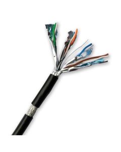 DATACOM S/FTP drát CAT7 PE,Fca 100m, plášť černý OUTDOOR