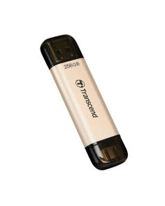 Transcend 256GB JetFlash 930C, USB-C/USB 3.2 (Gen 1) duální flash disk, 420MB/s R, 400MB/s W, zlatý
