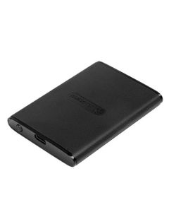 Transcend ESD270C 500GB USB 3.1 Gen2 (USB-C) Externí SSD disk (3D TLC), 520MB/R, 460MB/W, kompaktní rozměry, černý