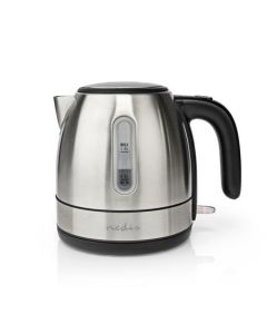 Nedis KAWK300EAL - Rychlovarná konvice | 1.0 l | Nerezová Ocel | Hliník | Otočný o 360 stupňů | Skryté topné těleso | Řadič Strix®