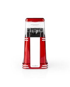 Nedis FCPC100RD - Popkornovač | 60 g | 1200 W | 2 - 4 min | Červená/Bílá