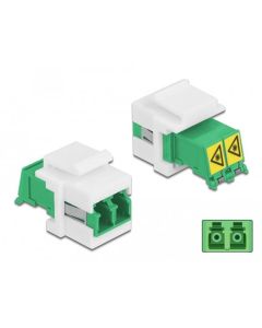 Delock Keystone modul LC Duplex samice na LC Duplex samice s klapkou na ochranu proti laseru