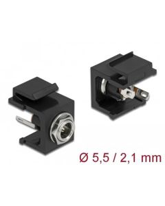 Delock Keystone modul DC 5,5 x 2,1 mm samice černá