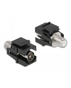 Delock Keystone modul IEC samec > F samice černá