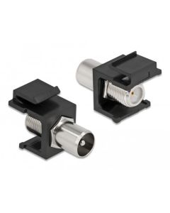 Delock Keystone modul IEC samec > F samice černá