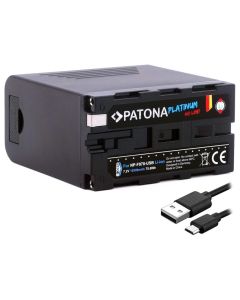 PATONA baterie pro foto Sony NP-F970/F960/F950 10500mAh Li-Ion Platinum USB-C nabíjení s PD20