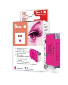 PEACH kompatibilní cartridge Canon CLI-8M, Magenta, 13 ml