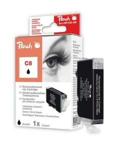 PEACH kompatibilní cartridge Canon CLI-8BK, Black, 13 ml
